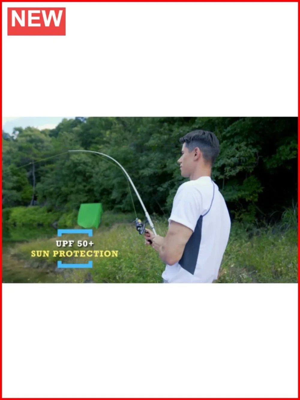 UPF 50+ Cooling Rash Guard Shirt Quick Dry Sun Protection for Fishing Surf